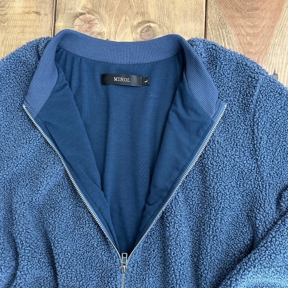 MIROL Women's Sherpa Fleece Jacket Faux Fuzzy‎ Long Sleeve Casual Zip Up L - Picture 3 of 6